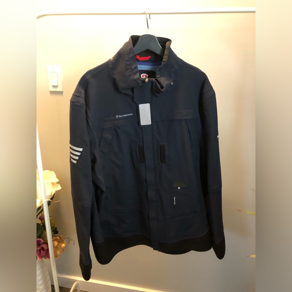 Victorinox Men's Dark Navy Performance Jacket with Reflective Accents